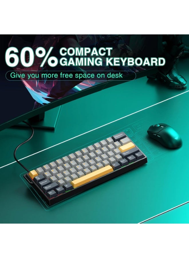AULA WIN60 HE MAX - 60% Mechanical Gaming Keyboard Wired, Hall Effect Magnetic Switches Hot Swappable, Adjustable Actuation Rapid Trigger Mode, 8000 Hz Polling Rate, 60 Percent Keyboard Compact Design - Image 3