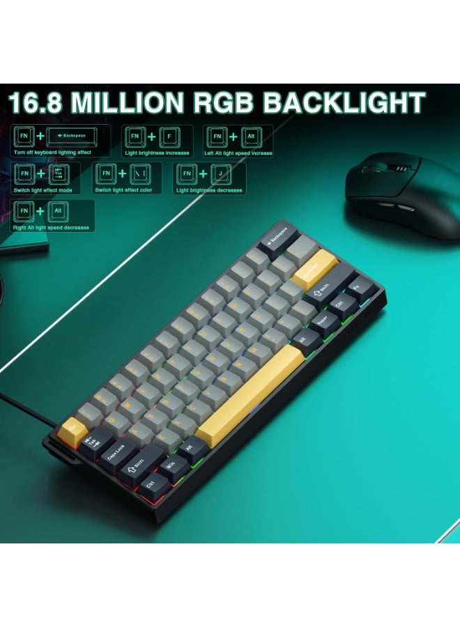 AULA WIN60 HE MAX - 60% Mechanical Gaming Keyboard Wired, Hall Effect Magnetic Switches Hot Swappable, Adjustable Actuation Rapid Trigger Mode, 8000 Hz Polling Rate, 60 Percent Keyboard Compact Design - Image 4