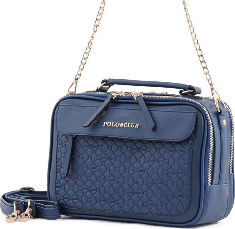 Los Angeles Polo Club 6341 Long Strap Women's Bag Navy Blue  - Image 1
