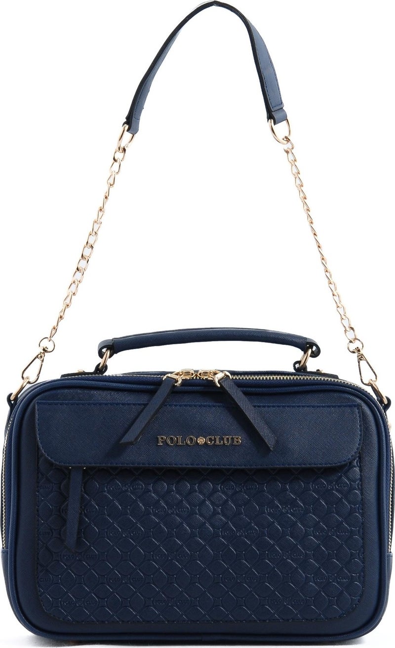 Los Angeles Polo Club 6341 Long Strap Women's Bag Navy Blue  - Image 2