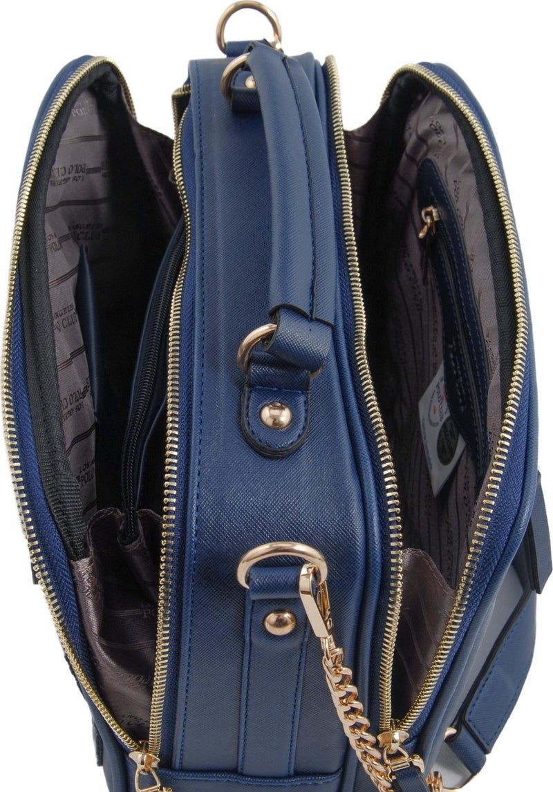 Los Angeles Polo Club 6341 Long Strap Women's Bag Navy Blue  - Image 4