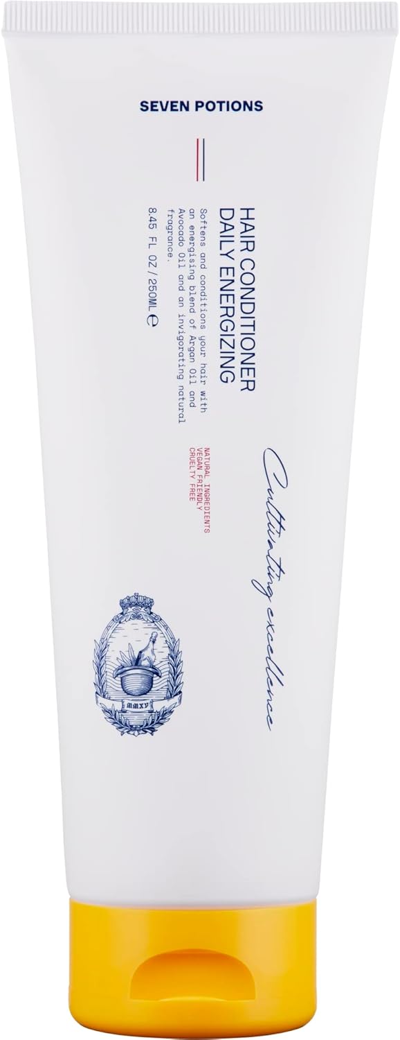 Seven Potions Hair Conditioner for Men Restore Moisture and Hydration Fights Tangles and Split Ends Natural Vegan Cruelty Free Hair Softener Daily Energizing 250ml