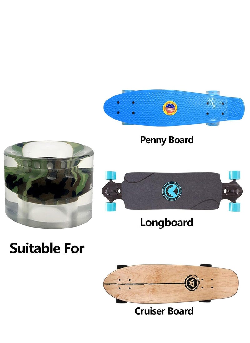 Generic 60x45MM 78A Skateboard Wheels With Bearings 4PCS With T-Tool, Camouflage Green  - Image 5