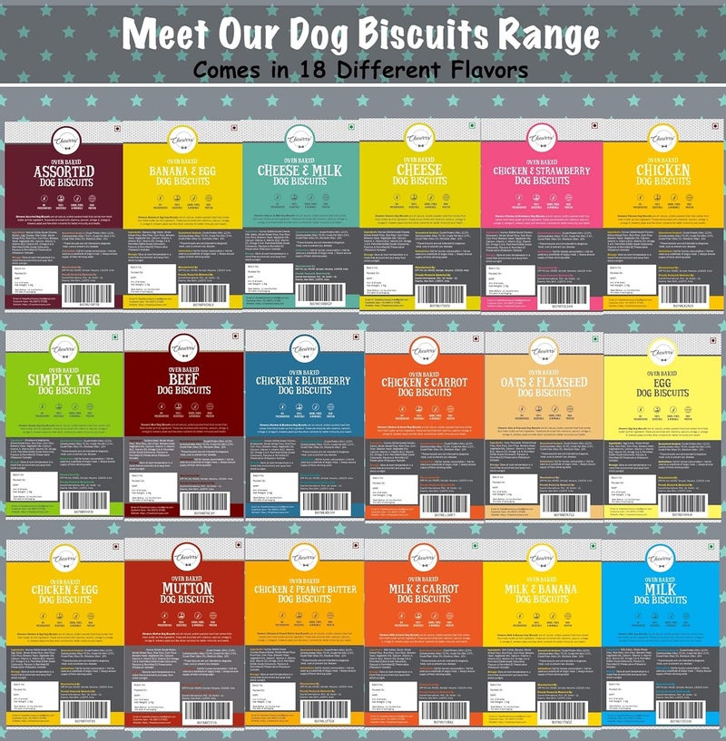 Chewers Oven Baked Milk Dog Biscuits, Calcium Rich Dog Treat 1 Kg - Image 4
