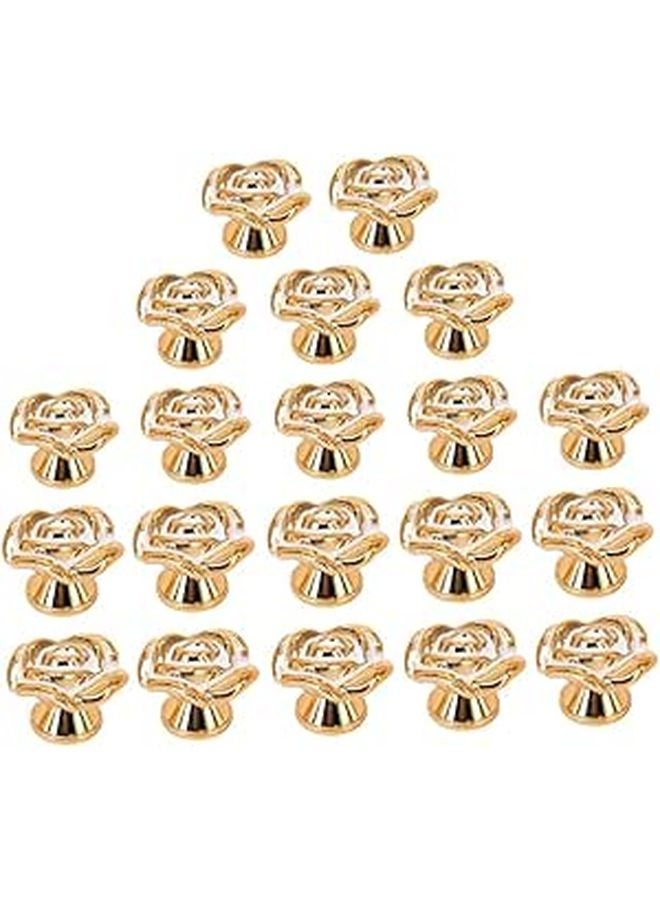 Rose Gold Cabinet Knobs 20 Pack Kitchen Dresser Drawer Decorative Furniture Pulls - Image 1