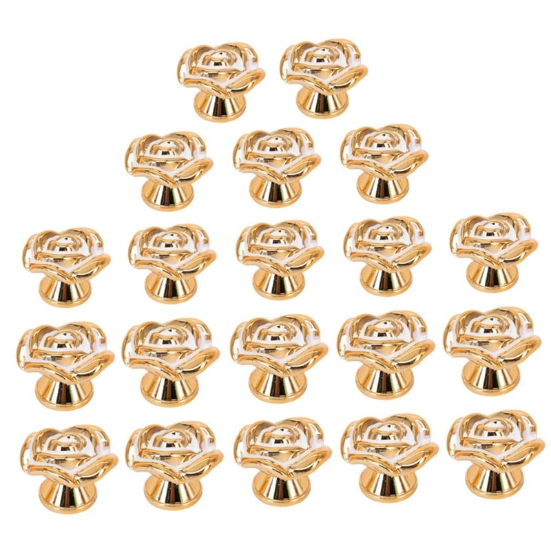 Rose Gold Cabinet Knobs 20 Pack Kitchen Dresser Drawer Decorative Furniture Pulls - Image 2