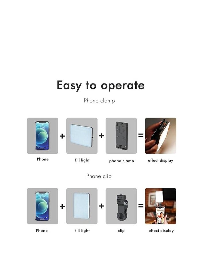 Cool Baby COOLBABY Cell Phone Selfie Light 60 LEDs Mobile Phone Light with Rechargeable Clip and Adjustable 3 Light Modes 2000mAh Video Light  - Image 4