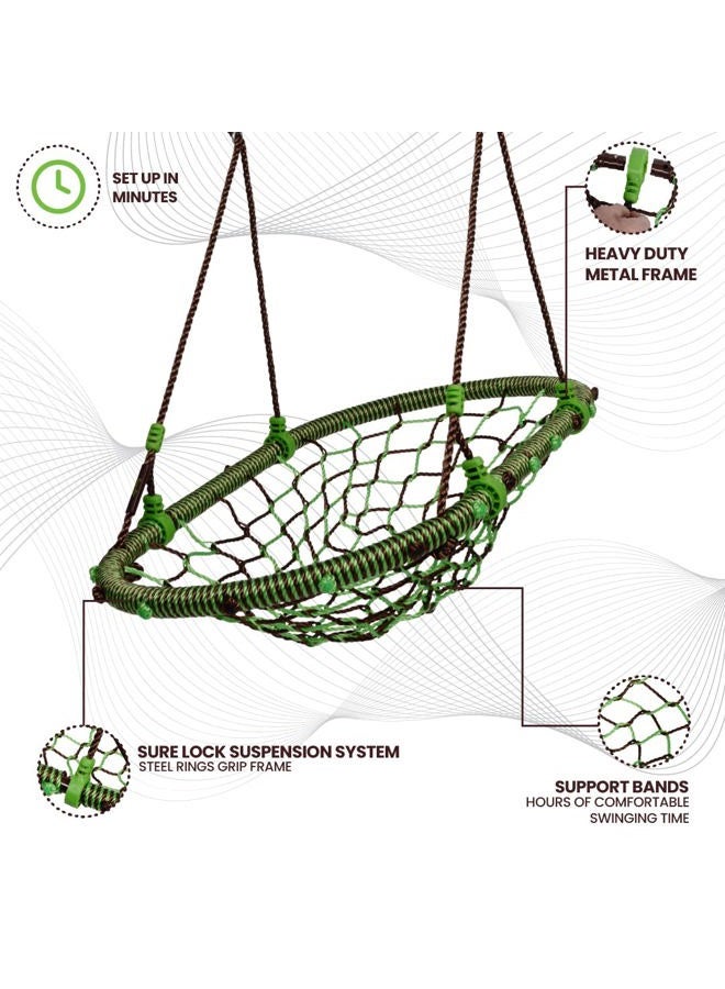 Swurfer Tree Swing – Swing Chair, Outdoor Swing for Kids, Tree Swings for Kids and Adults Outdoor, Weather Resistant, Heavy Duty Metal Frame Multi-Position, Ages 4 and Up, Holds up to 200lbs - Image 4