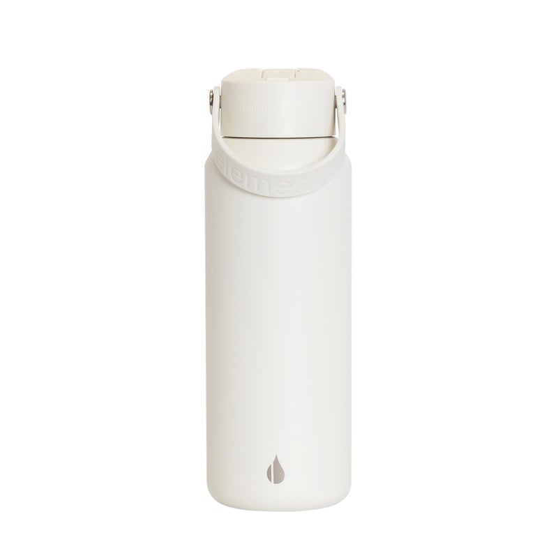 Elemental 40oz Insulated Water Bottle with Straw 100 LeakProof Stainless Steel Core Water Bottles for Travel Sports and Gym Double Wall Insulation BPA Free White - Image 2