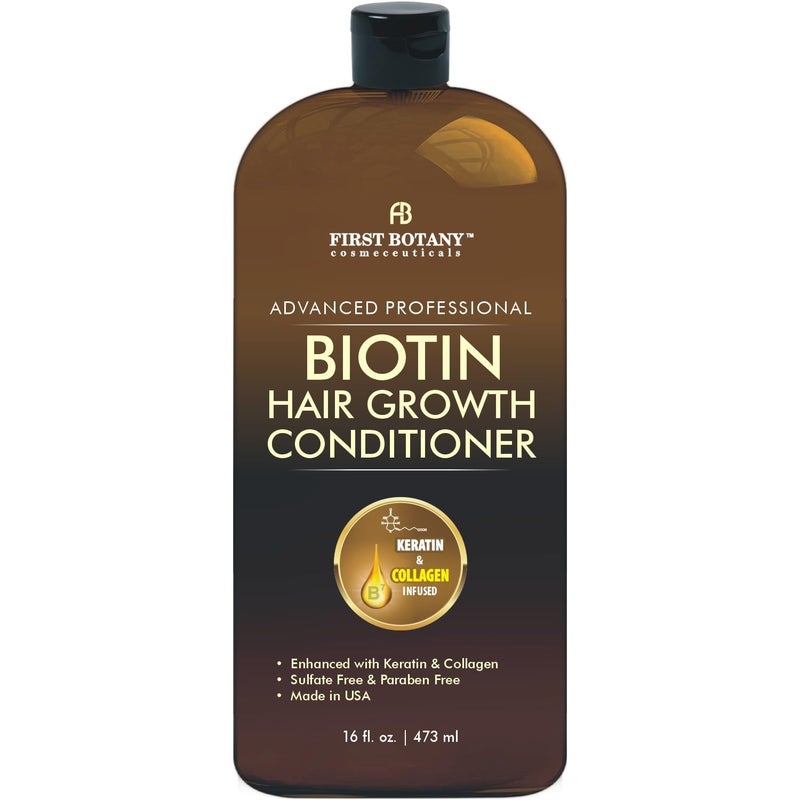 First Botany Hair Regrowth and Anti Hair Loss Conditioner 16 fl oz, with DHT blockers, Collagen & Stem Cells- Daily Hydrating, Detoxifying, Volumizing Conditioner For Men and Women - Image 1