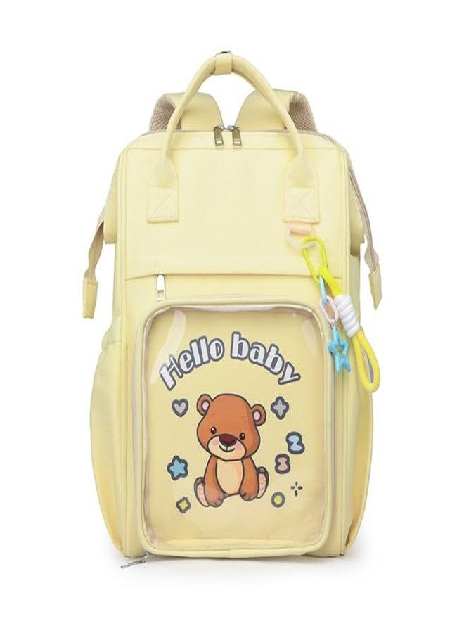 Winnies Diaper Bag For New Born Baby/Maternity Bags For Mother With Multi Compartments, Insulated Bottle Pockets (Yellow) - Image 1