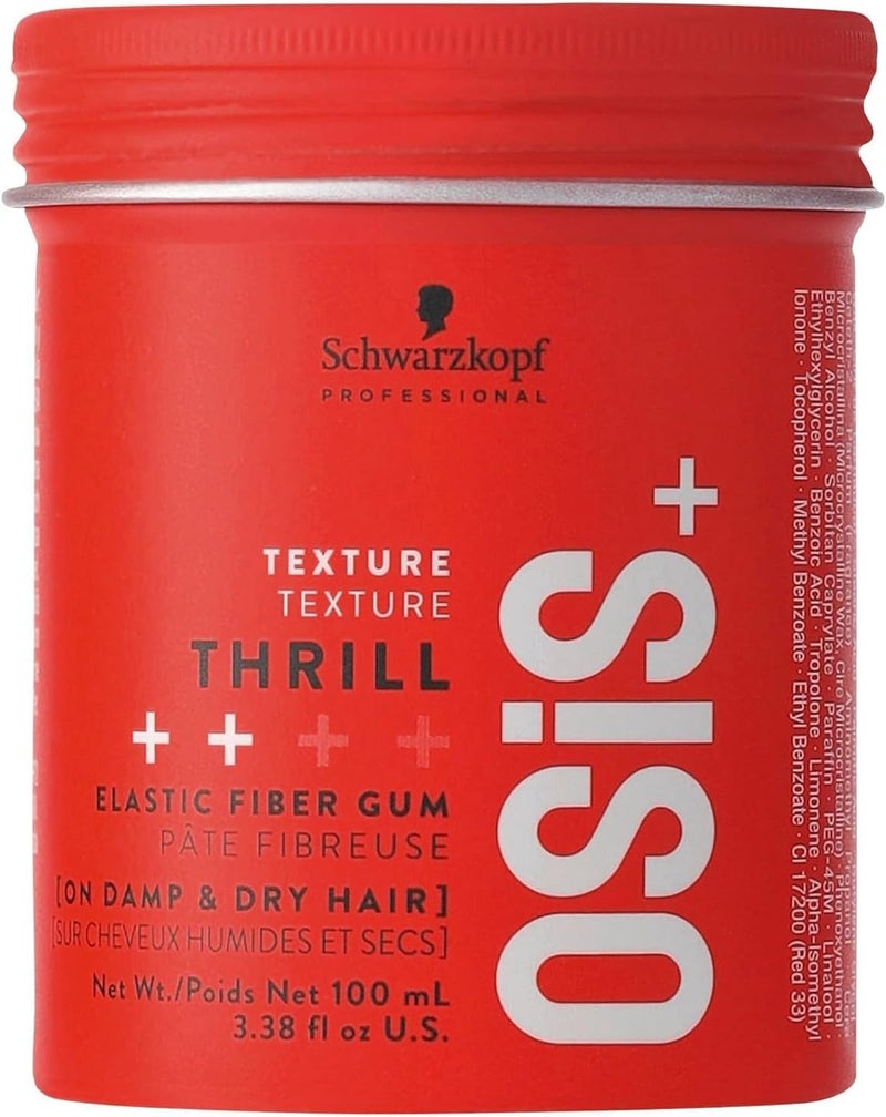 OSiS+ Schwarzkopf Thrill Elastic Fiber Gum - 100 ml for Strong Texture Control and Shine - Image 1