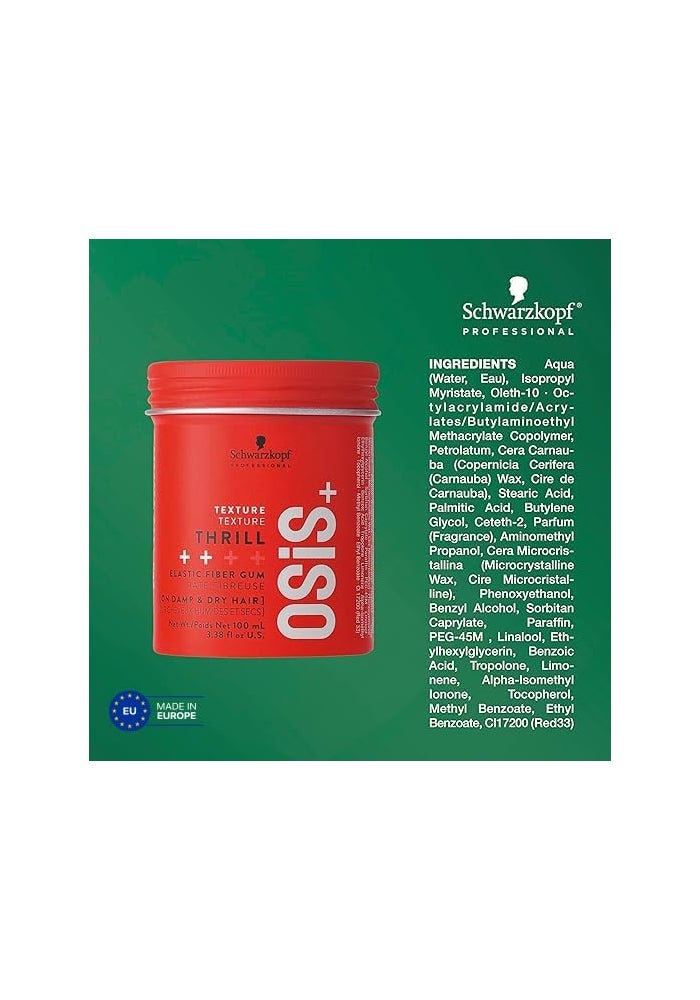 OSiS+ Schwarzkopf Thrill Elastic Fiber Gum - 100 ml for Strong Texture Control and Shine - Image 4