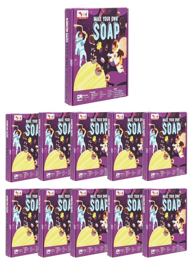 CocoMoco Kids Return Gifts Birthday Party for Kids - Set of 10 pcs of Solar System Space Theme Soap Making DIY Activity Kit, Make Your Own Soap Kits for 6-14 Years Boys & Girls, Crafts Science Toy - Image 1