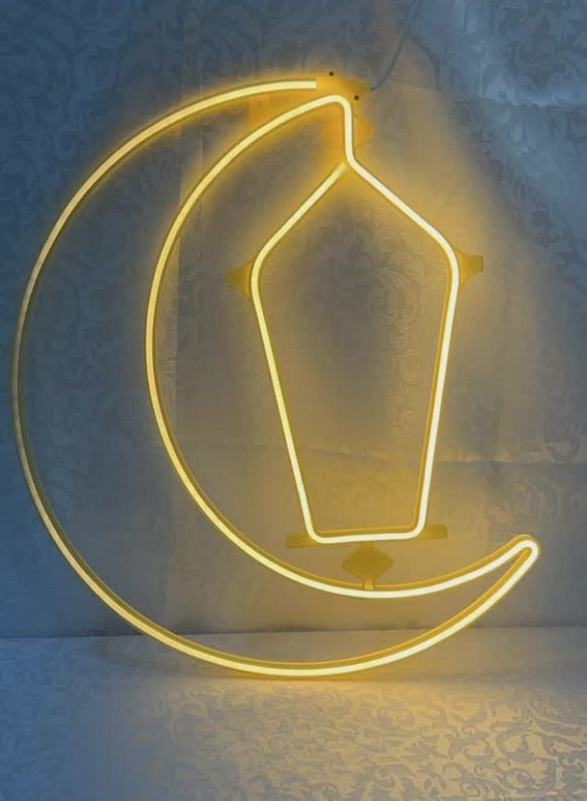 AS EID Crescent Lamp with Moon with Festive Light Bulbs 60cm - Image 5