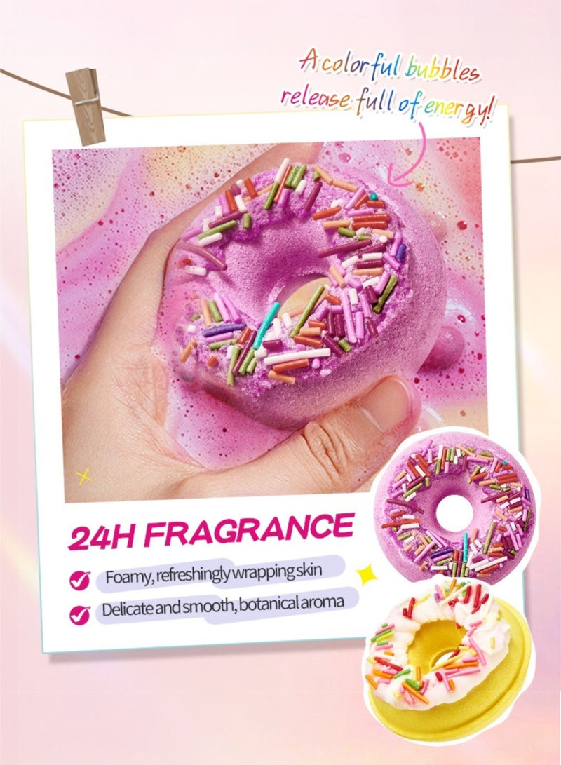 Donut-Shaped Bath Gift Set – Moisturizing & Soothing Spa Set for Dry Skin, Relaxing Handmade Body Care Gift for Women, Perfect for Birthdays, Holidays & Special Occasions  - Image 5