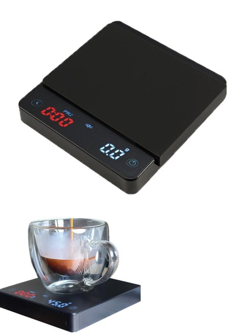 INVEIN KC200 Nano Espresso Coffee Scale – Compact Espresso Scale with Timer, Multiple Operating Modes, Hidden LED Display – Precision Digital Coffee Scale with High-Sensitivity Sensors, Perfect for Espresso Brewing