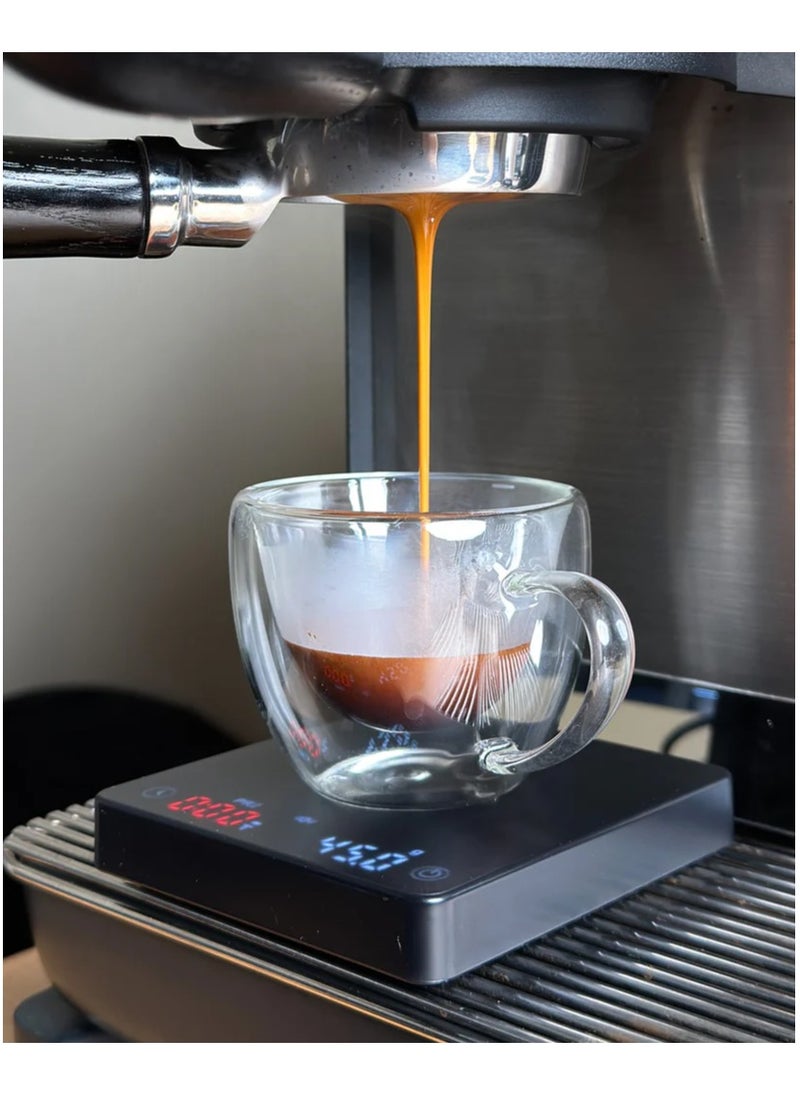 INVEIN - INVEIN KC200 Nano Espresso Coffee Scale – Compact Espresso Scale with Timer, Multiple Operating Modes, Hidden LED Display – Precision Digital Coffee Scale with High-Sensitivity Sensors, Perfect for Espresso Brewing - Image 1