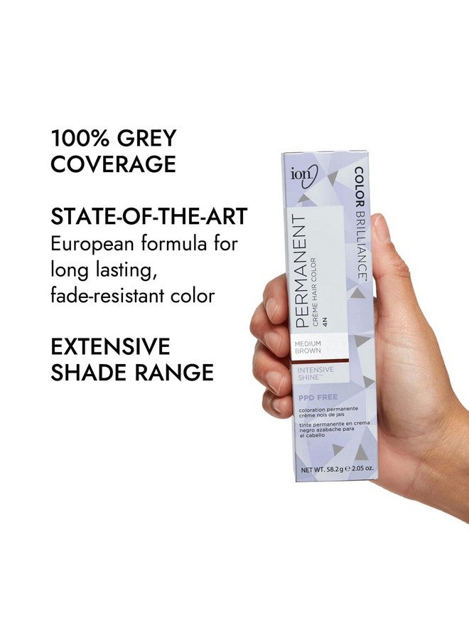 أيون لون الشعر الدائم الكريمي أيون 4N بني متوسط 4N بني متوسط