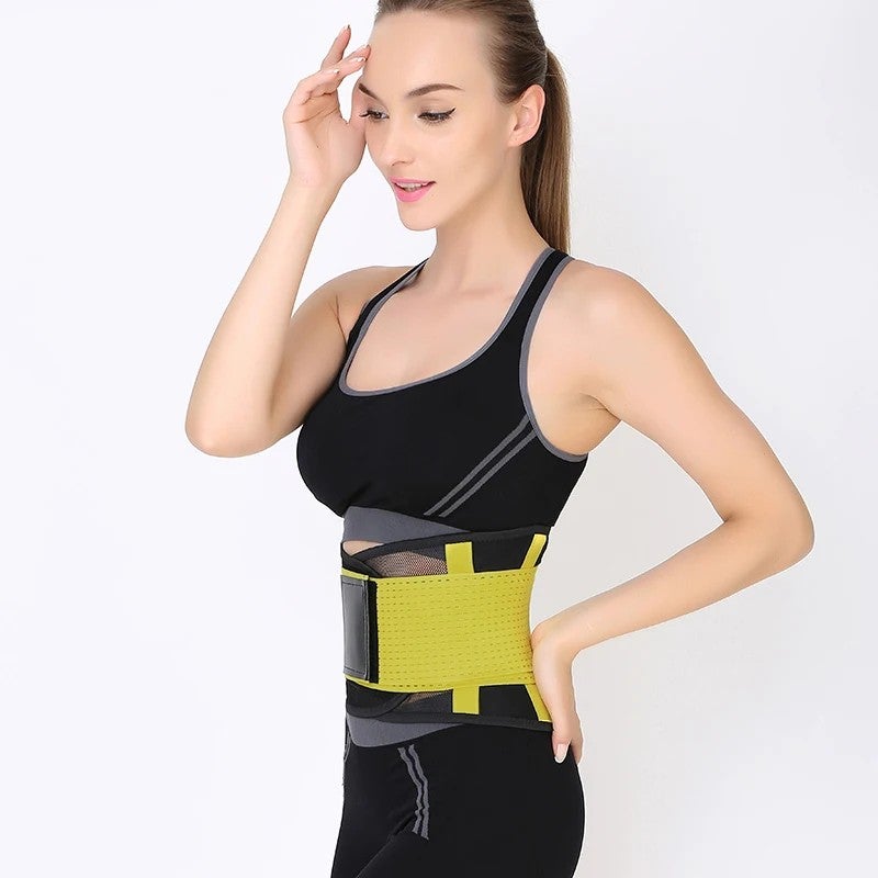 Bluejw Breathable Waist Trimmer Belt - Adjustable Thin Waist Trainer Brace for Sports & Slimming - Image 1