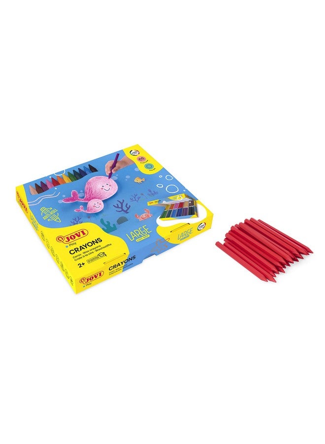 JOVI جوفي - صندوق أقلام شمع كبيرة سهلة الإمساك، مجموعة Classpack تحتوي على 300 قلم شمع سداسي في 12 لون، غير سامة وخالية من الجلوتين، مستلزمات فنية مدرسية للمعلمين - Image 5