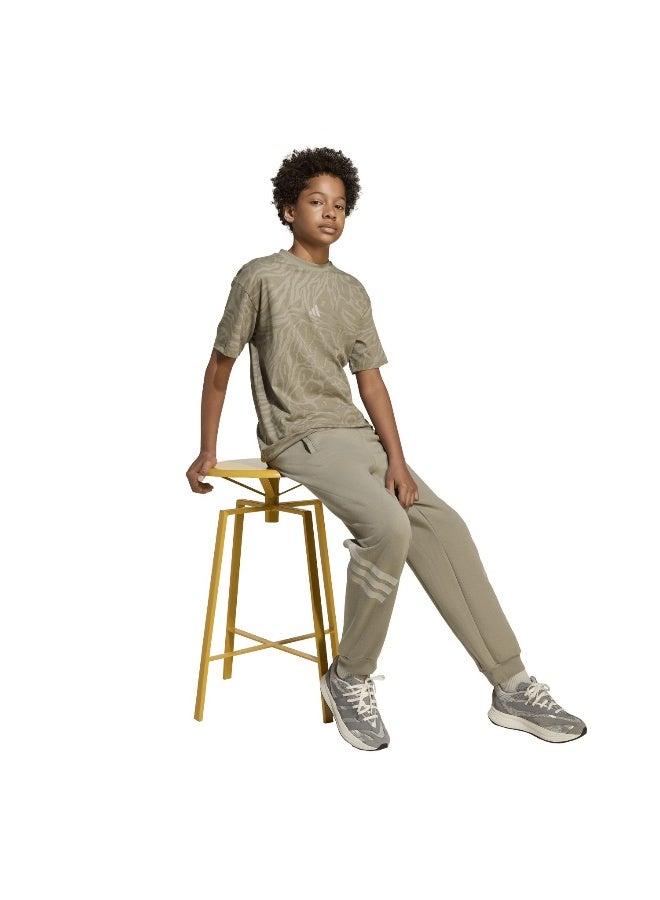 اديداس بنطلون تدريب واسع أخضر للأطفال من - سنوات - Image 4
