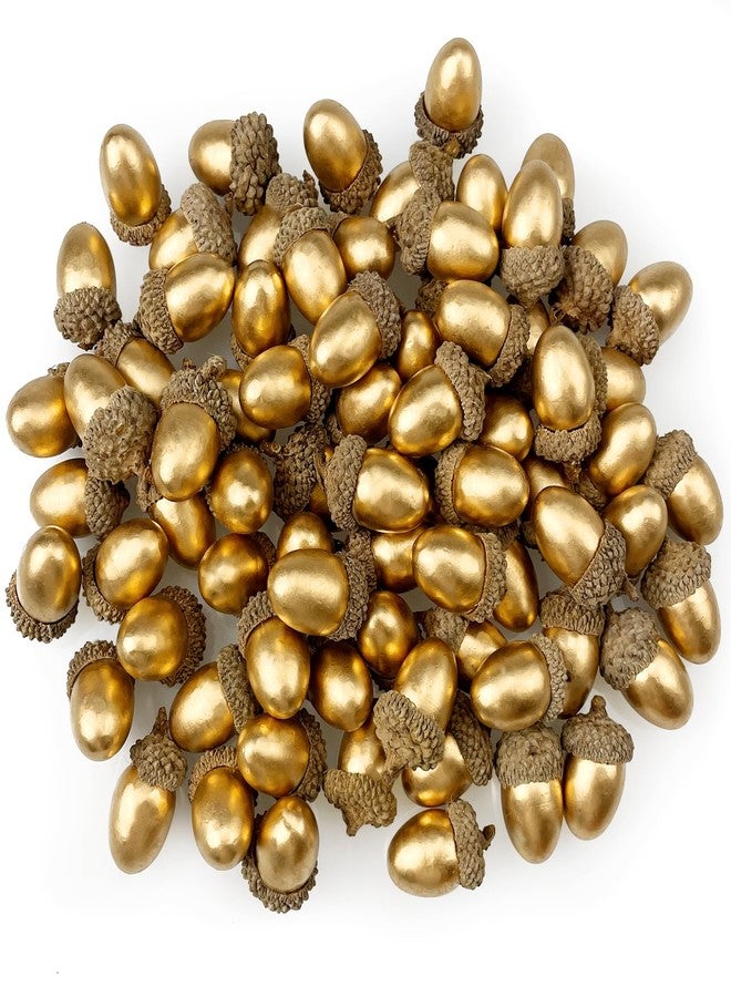 Lorigun 50 Pcs Artificial Acorns Golden Acorns with Natural Acorn Cap Fake Acorn for Decoration Home House Kitchen Decor Christmas Decoration Fall Table Scatter Crafting - Image 3
