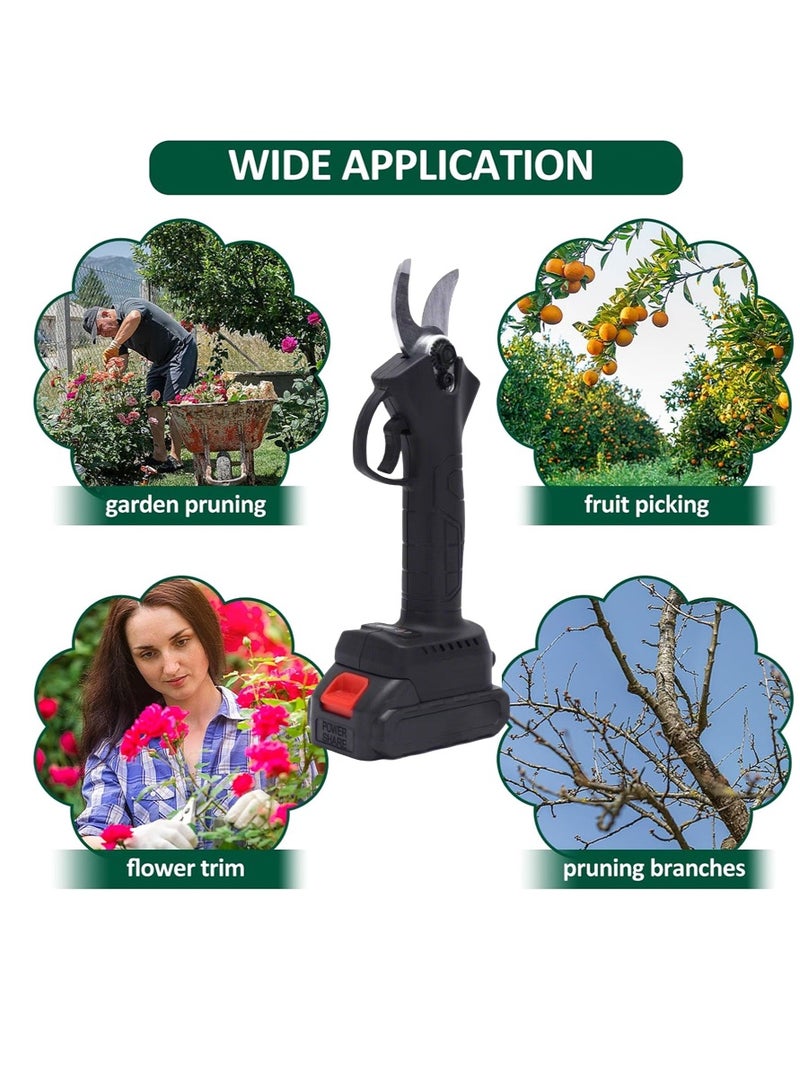 Halamine Electric Pruning Shears ,21V  Portable Tree Trimmer 25mm Cutting Diameter with 1pcs Battery,Electric Pruning Scissors - Image 3