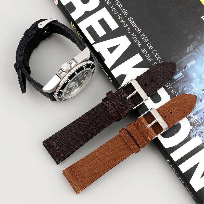 Bluejw Selling  Lizard Pattern Genuine Leather Watch Strap With Different Colors Watch Accessories Fashion and Durable - Image 2