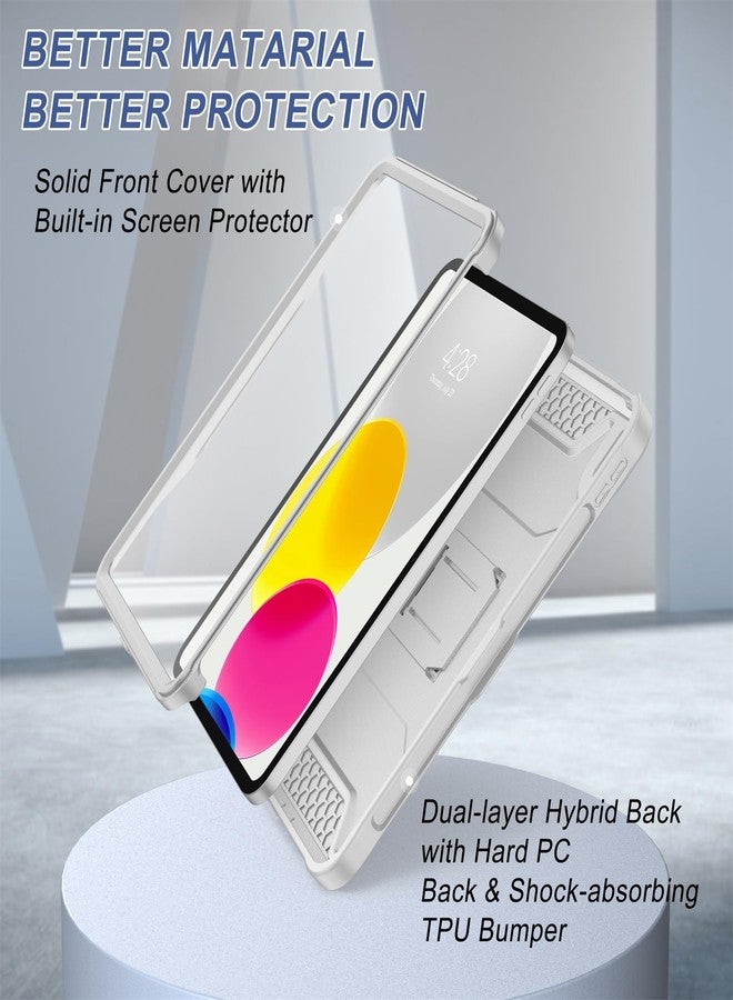 Soke Case for iPad 10th Generation 10.9-inch 2022, with Built-in Screen Protector and Kickstand, Rugged Full Body Protective Cover for New Apple iPad 10.9 Inch - Light Gray - Image 5