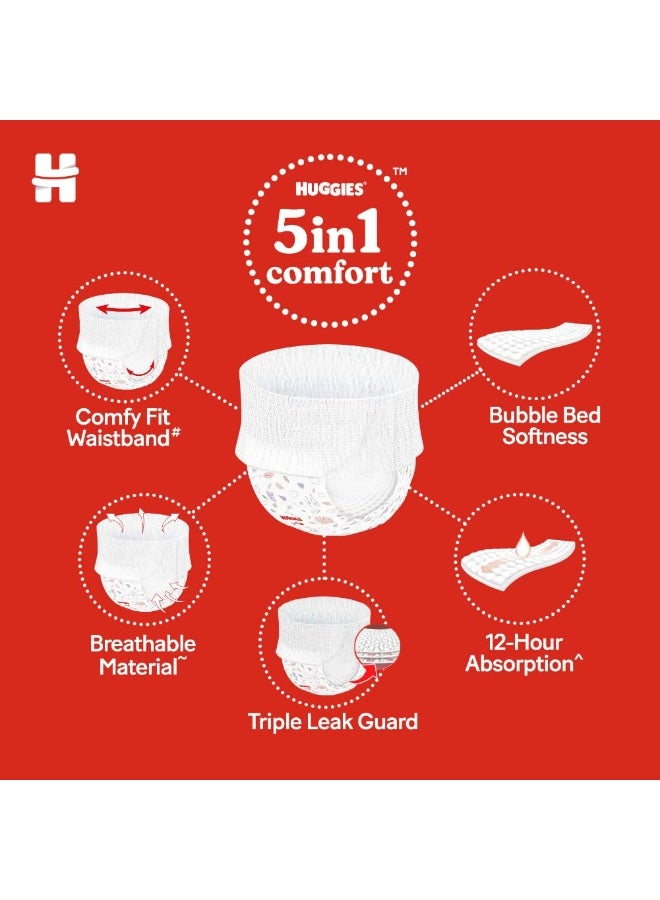 هجيز سراويل Huggies كومفورت كومفورت ووندر ثلاثية كبيرة جدًا (XXXL) مقاس (17 كجم+) سراويل حفاضات أطفال، 24 قطعة|5 فوائد في حفاضة واحدة| نعومة سرير الفقاعات | امتصاص يصل إلى 12 ساعة طوال الليل - Image 5