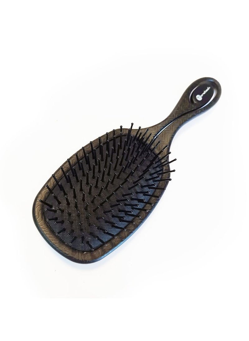 Onetech Biodegradable Air Spa Cushioned Paddle Hair Brush Black - 1pc. - Image 3