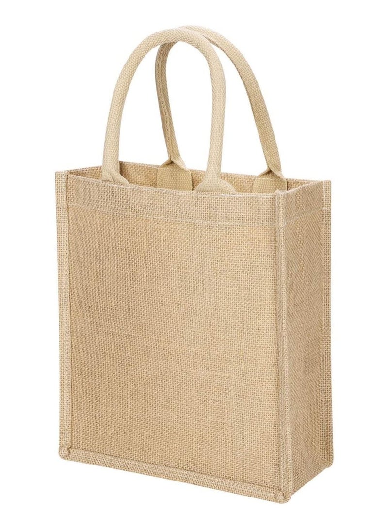 Eco-neutral Waterproof Coating With Soft Handle Jute Tote Shopping Bag  - Image 1