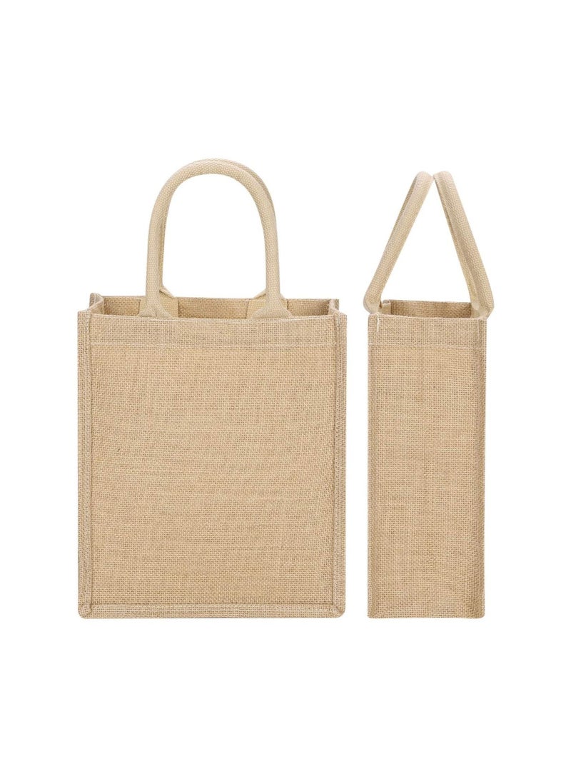Eco-neutral Waterproof Coating With Soft Handle Jute Tote Shopping Bag  - Image 2