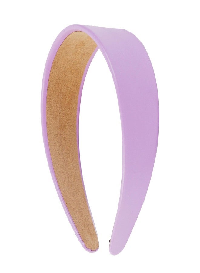 موتيك أكسيسوريز طوق رأس من الجلد النباتي من موتيك أكسسوارات، مقاس 2 بوصة، للنساء (لون الخزامى، مقاس واحد) - Image 1