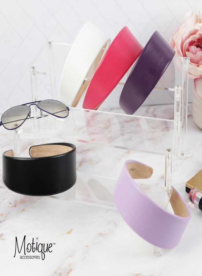 موتيك أكسيسوريز طوق رأس من الجلد النباتي من موتيك أكسسوارات، مقاس 2 بوصة، للنساء (لون الخزامى، مقاس واحد) - Image 2