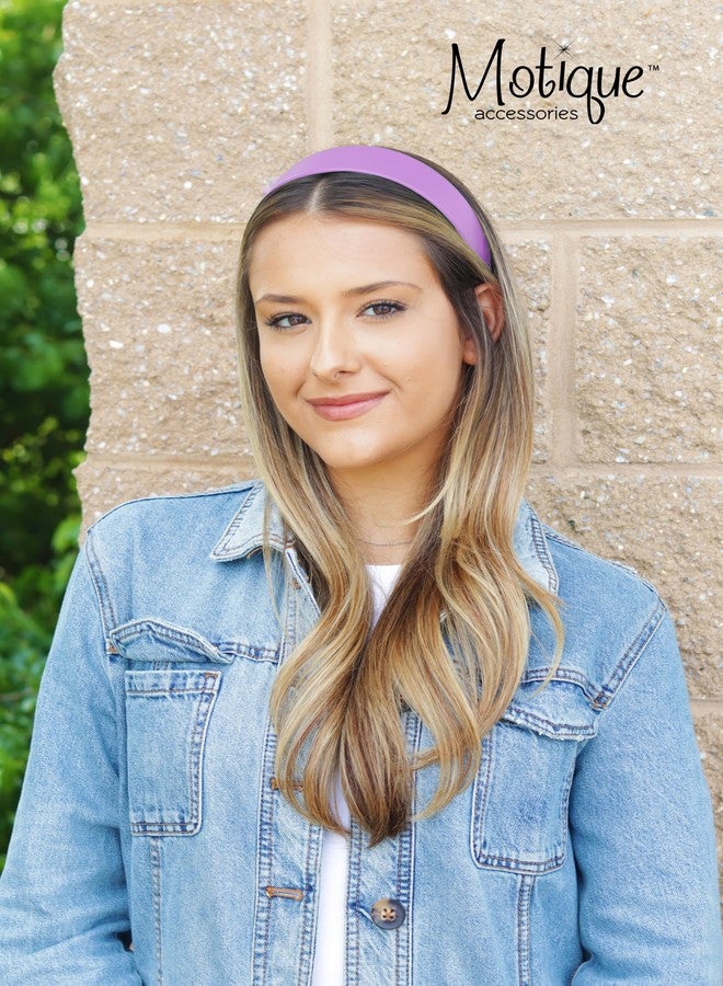 موتيك أكسيسوريز طوق رأس من الجلد النباتي من موتيك أكسسوارات، مقاس 2 بوصة، للنساء (لون الخزامى، مقاس واحد) - Image 3