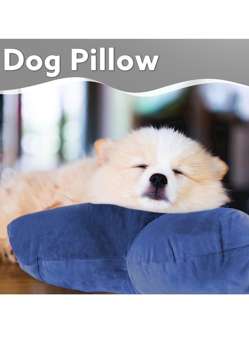 Blue Lumbar - Supportive Reading Pillow Made of Crystal Velvet and Filled with PP Cotton  - Image 2