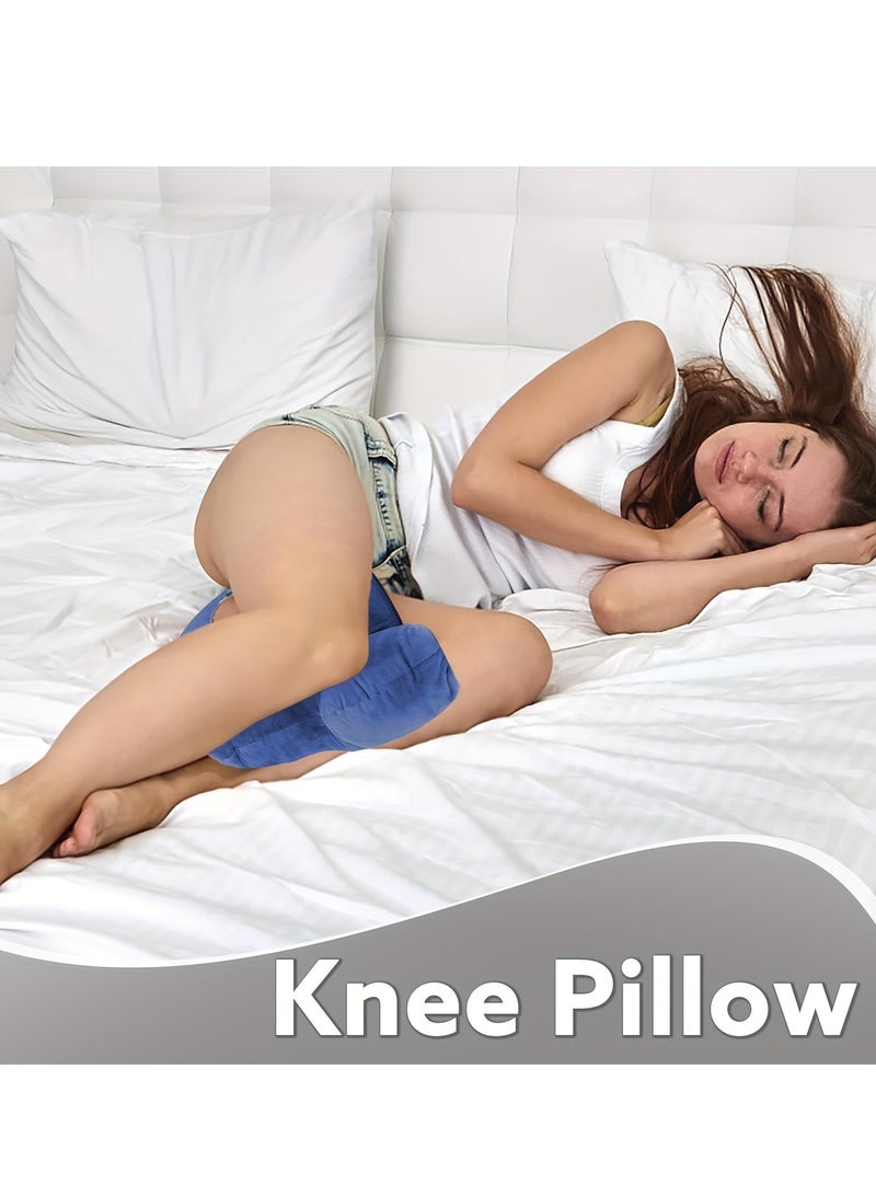 Blue Lumbar - Supportive Reading Pillow Made of Crystal Velvet and Filled with PP Cotton  - Image 3