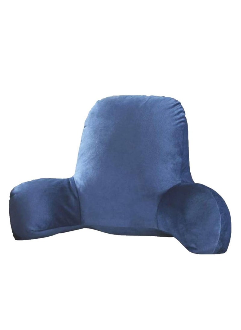 Blue Lumbar - Supportive Reading Pillow Made of Crystal Velvet and Filled with PP Cotton  - Image 1