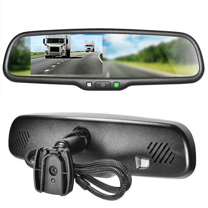 Master Tailgaters 105 OEM Rear View Mirror with 43 LCD Screen Rearview Universal Fit Mount Auto Adjusting Brightness LCD Anti Glare Full Original Mirror Replacement Easy to Install