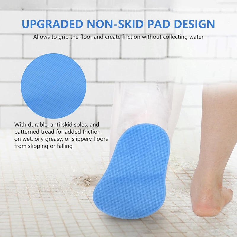YUNCHI Upgraded Extra Wide Full Leg Cast Cover for Shower after Knee Surgeries with Non-Slip Bottom for Leg Wounds, Bandage, Large Cast, Knee Immobilizer/Brace, Walking Boots, Reusable - Image 4