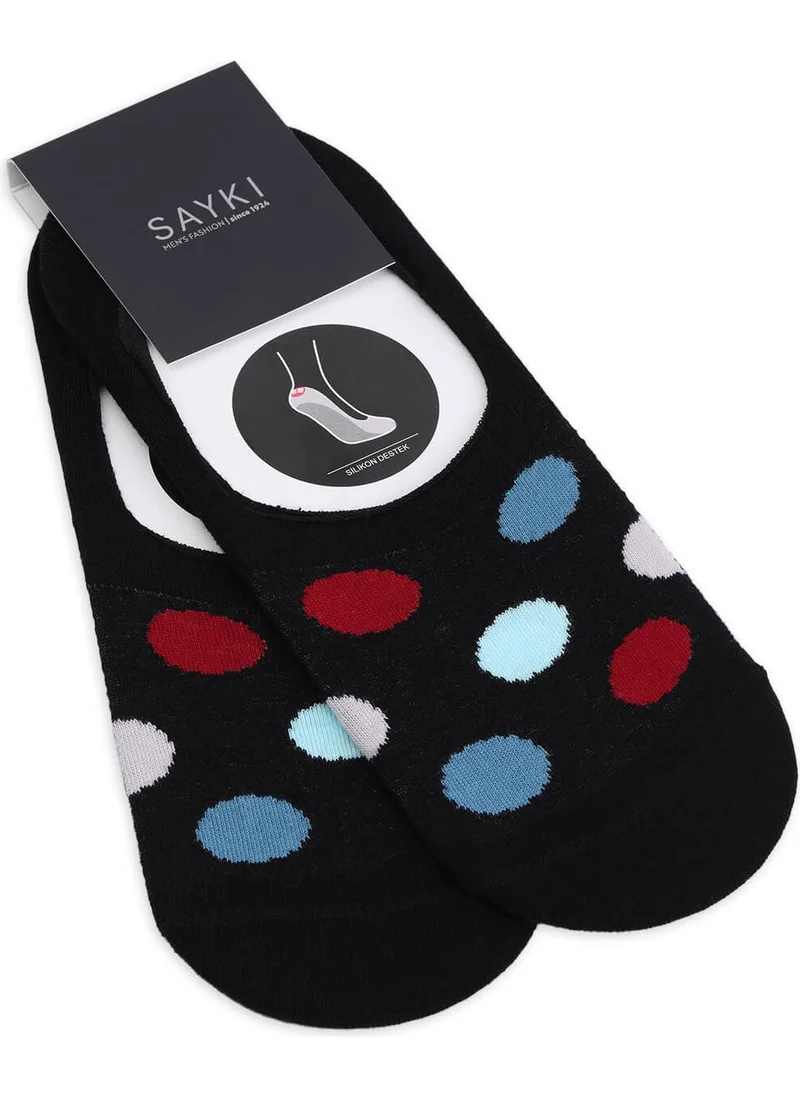 هاتيموغلو Black Double Polka Dot Cotton Ballerina Socks