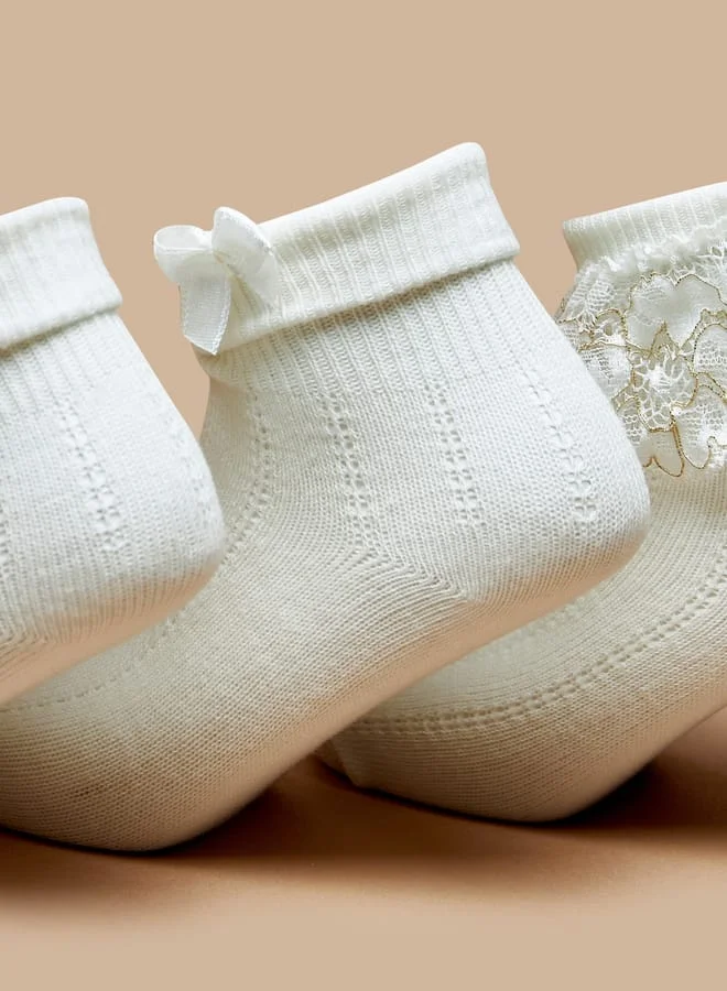 Barefeet Assorted Ankle Length Socks - Set of 3