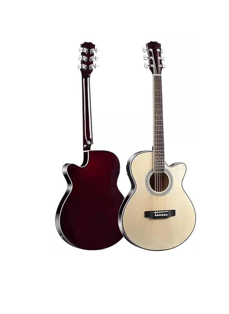 Megarya Cutaway Electro Acoustic Guitar (Natural)  - Image 1
