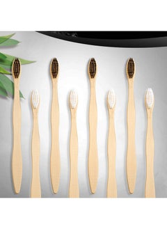 BOAO 20 Pieces Bamboo Toothbrushes Reusable Charcoal Bamboo Toothbrush Natural Reusable Toothbrushes with BPA-free Soft Bristles and Natural Wooden Handle in Individually Packaged  - Image 3