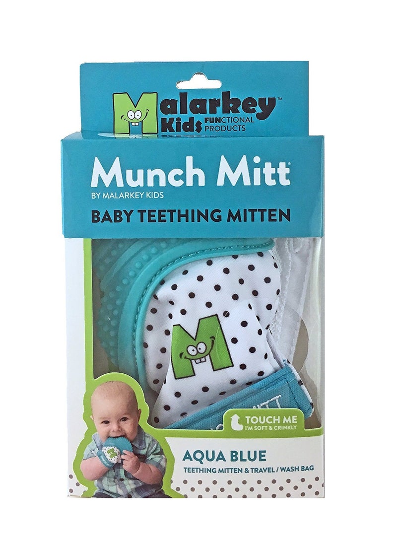 Malarkey Kids - Munch Mitt Teething Mitt | Soft Silicone Baby Teething Glove | Adjustable Strap | Machine Washable | 3M+ | Product Dimensions: L 8 x B 2 x H 10.5 cm - Image 1
