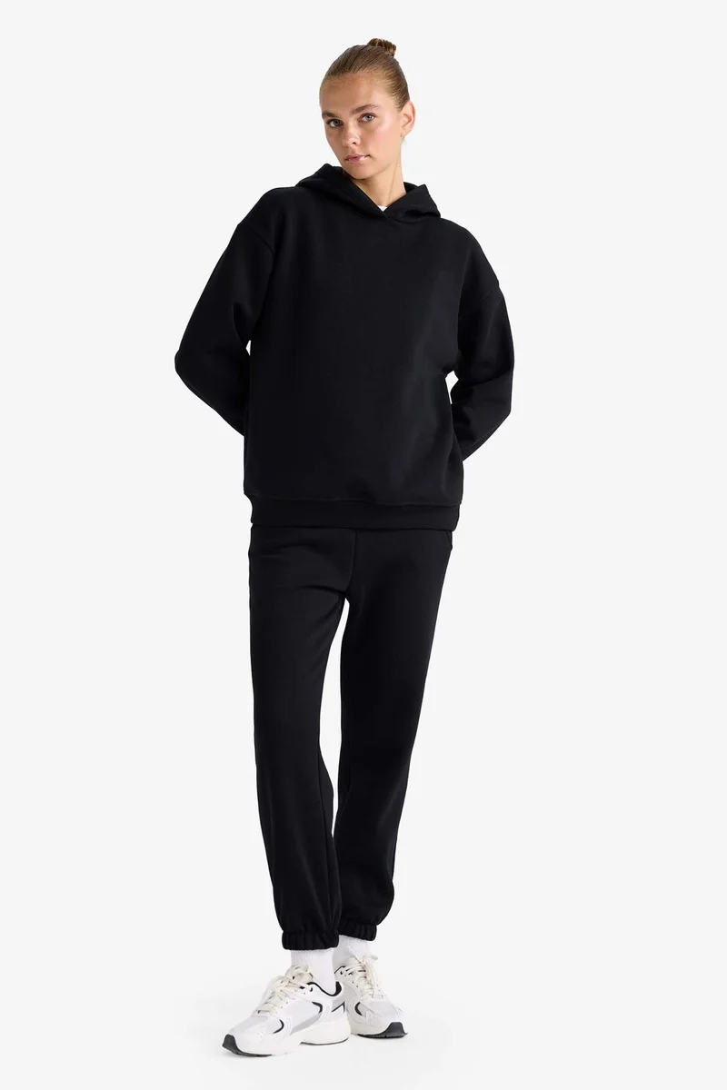 ديفاكتو Relax Fit Basic Thick Fabric Hoodie