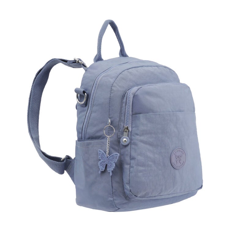 CAPRICE COLLECTION Unisex Medium Backpack – Light Blue, Water-Resistant Nylon, 15L, Adjustable Straps - Image 5