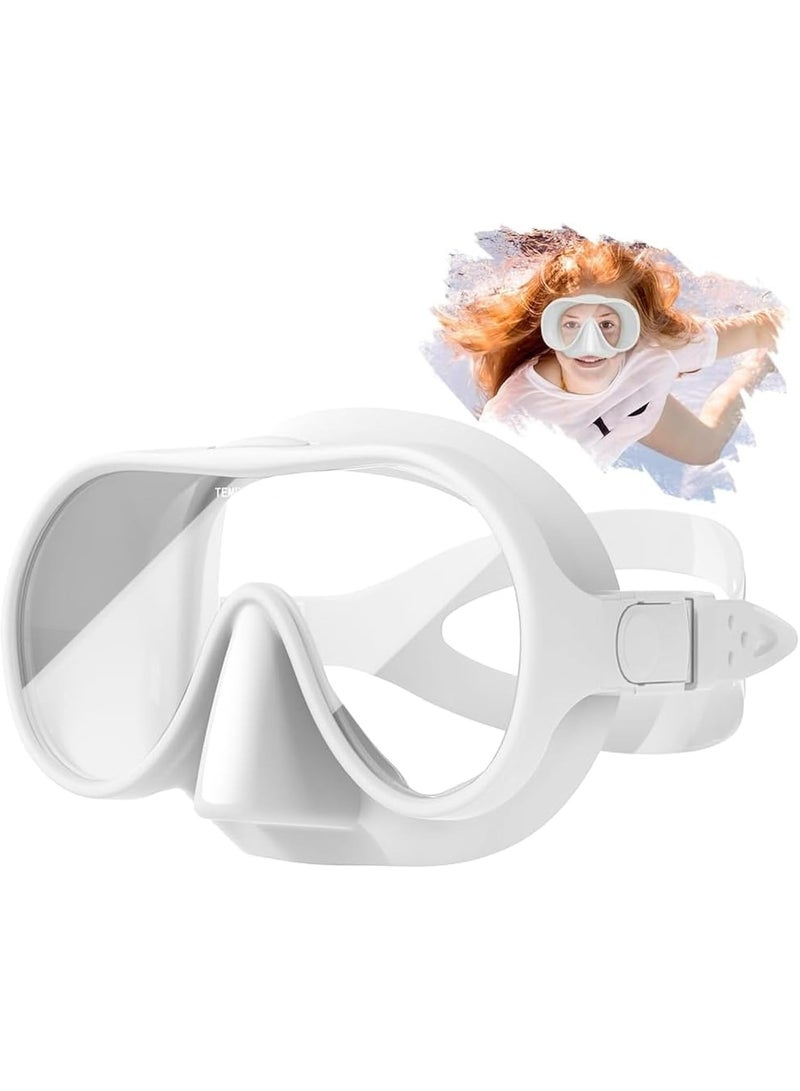 CMGTYYD. قناع غطس، قناع غطس بدون إطار للكبار والصغار، قناع غطس بألوان المعكرونة، رؤية واسعة 180 درجة، قناع غوص نانو مضاد للضباب والأشعة فوق البنفسجية للغوص والغطس والسباحة - Image 1